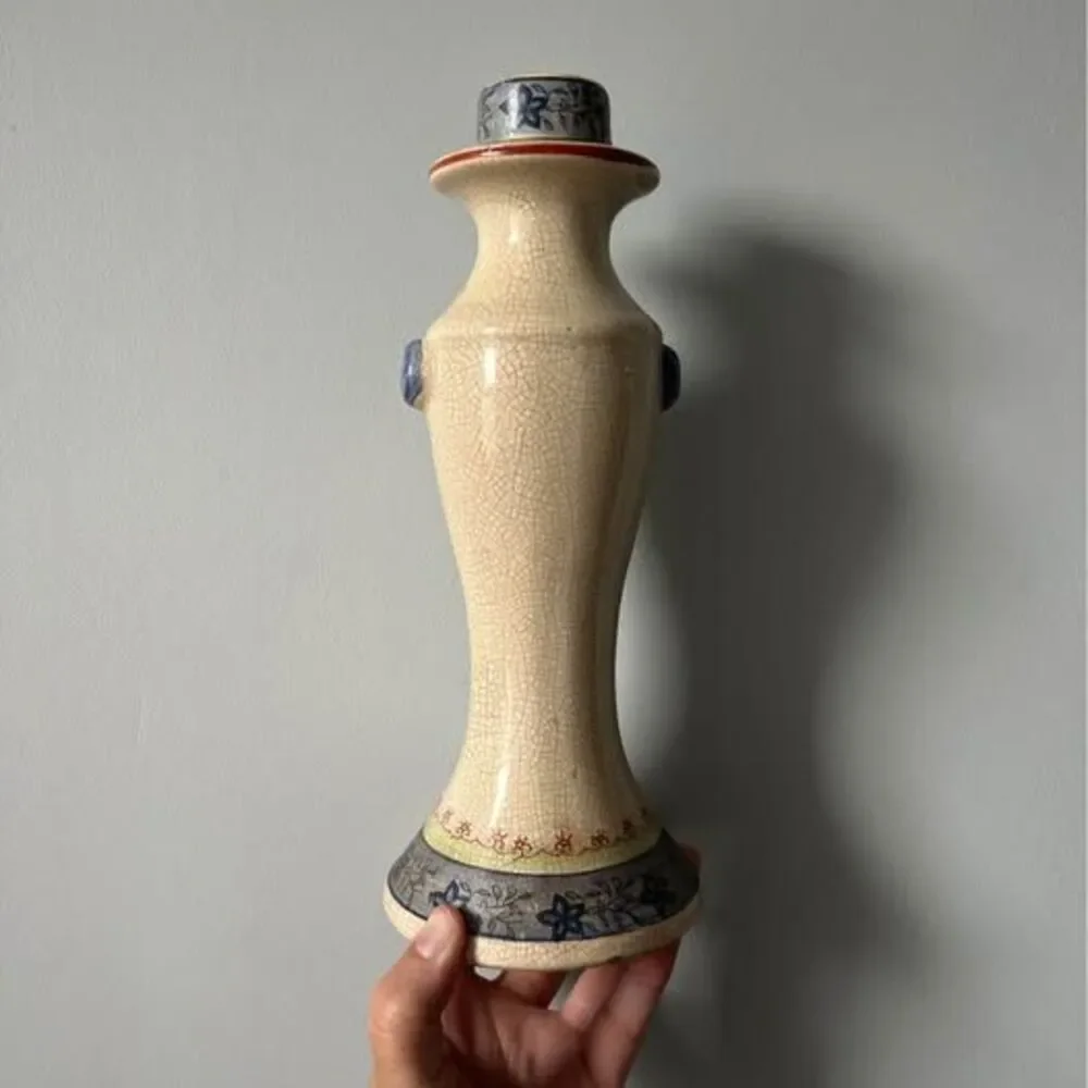 Pair of Porcelain Candle Holders